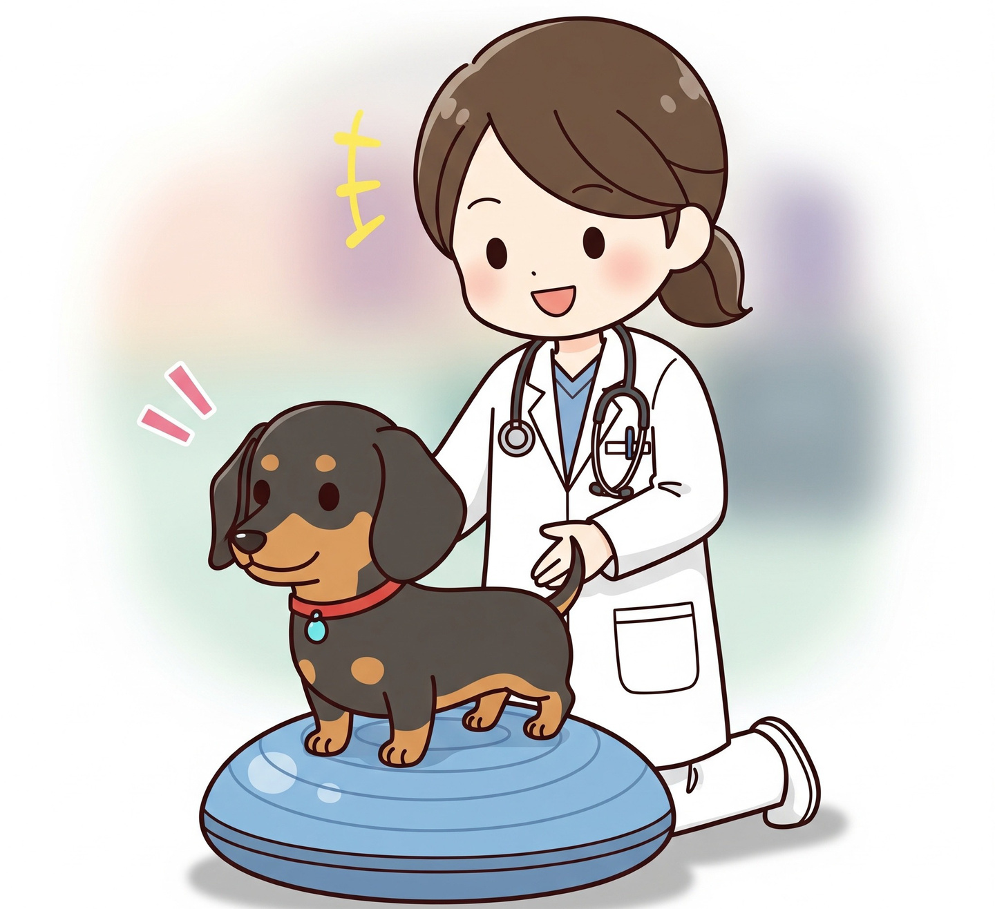 犬　バランスボール