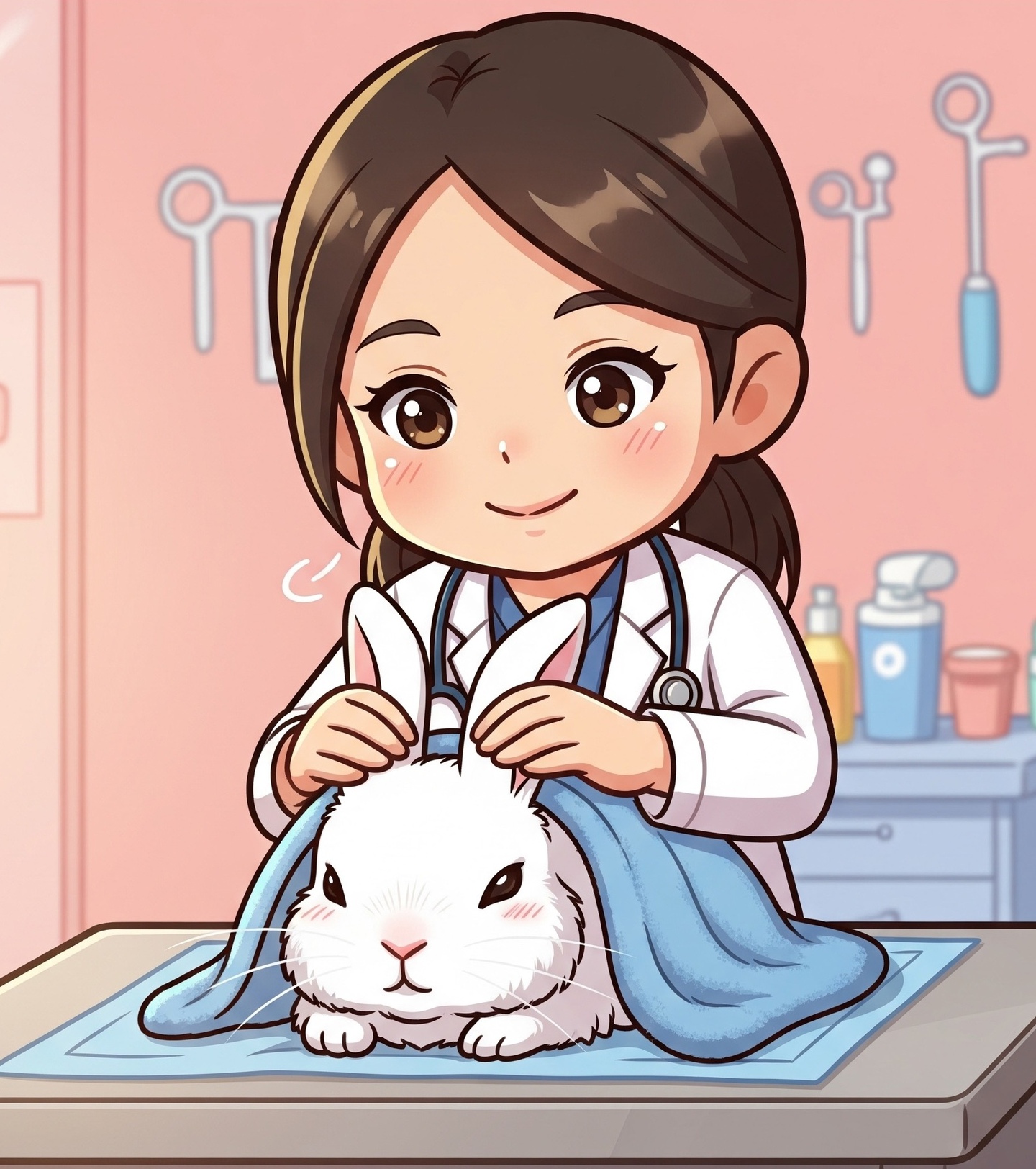 うさぎ　診察