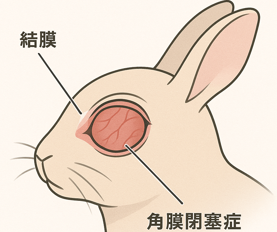 うさぎ 偽翼状片